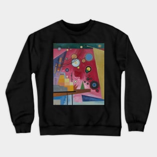 Kandinsky Abstract Painting Heavy Red Crewneck Sweatshirt